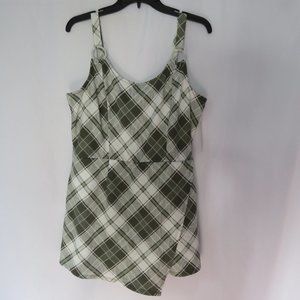 No Boundaries Junior's Plaid Romper